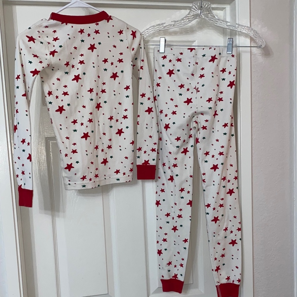 Moon & Back by Hanna Andersson Cozy Christmas Holiday Starry Pajama Set- size 10 - Picture 4 of 5